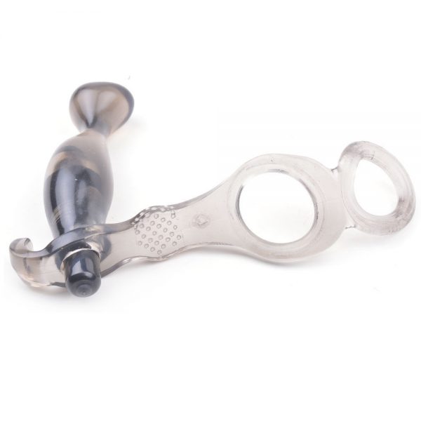 Vibrating Prostate Massager Butt Plug With Cock & Balls Ring