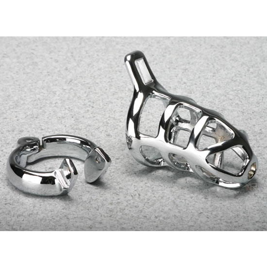 Highly Polished Chrome Chastity Device
