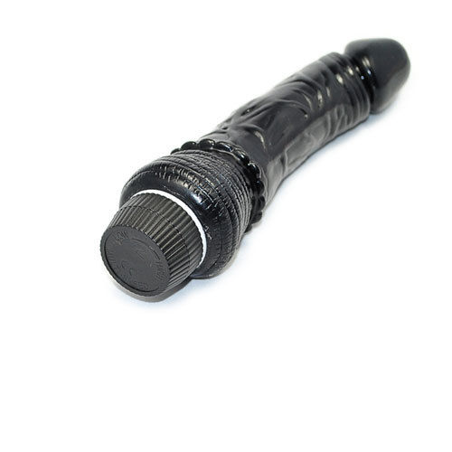 8″ Black Realistic Penis Vibrator