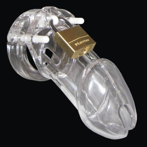 Male Chastity Belt Polycarbonate Chastity Device , Clear Colour