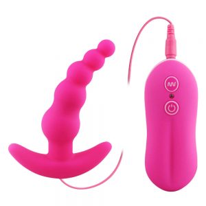 Pink 10 Speed Vibrating Anal Beads Or Prostate Massager