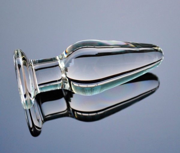 Clear Glass Butt Plug With Bullet Shape Shaft