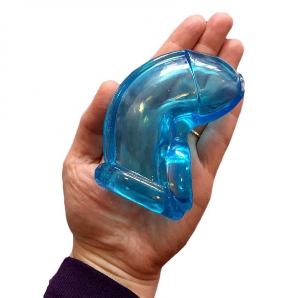 Male Chastity Belt Silicone CockSling,  Blue