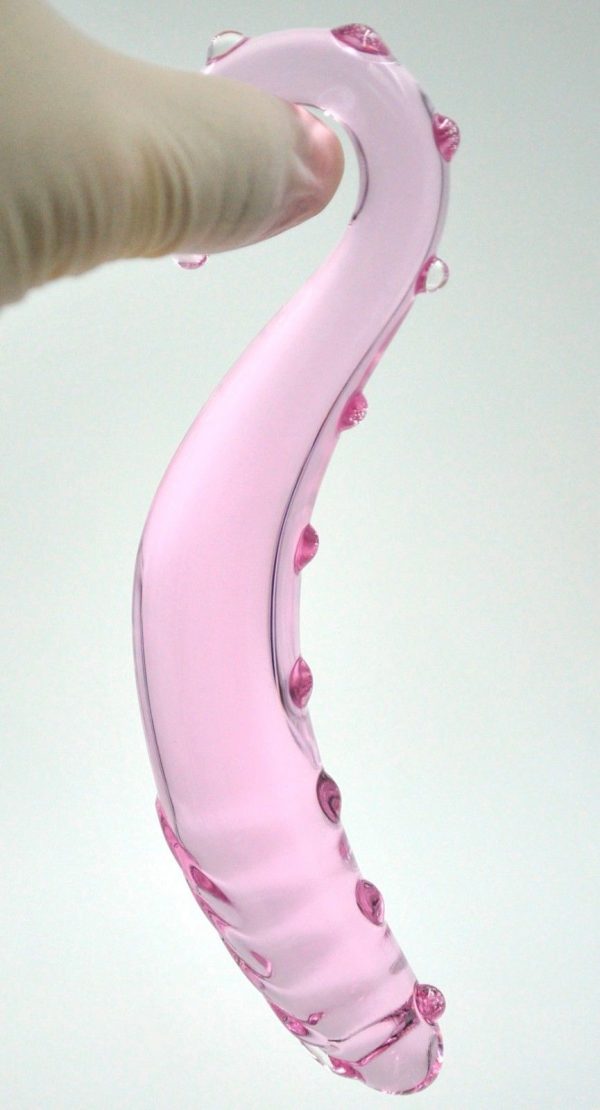 Pink Octopus Arm Glass Dildo