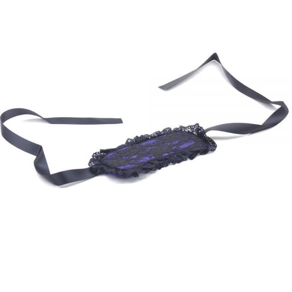 Purple Blindfold Eye Mask With Lace