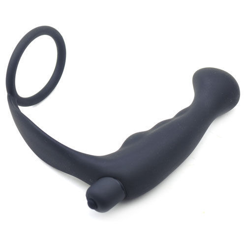 Vibrating Prostate Massager Silicone Butt Plug & Cock Ring