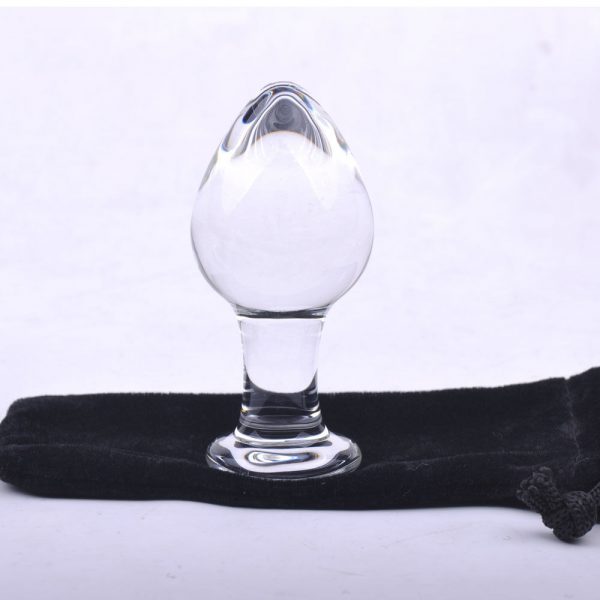 Pear Shape Clear Glass Butt Plug