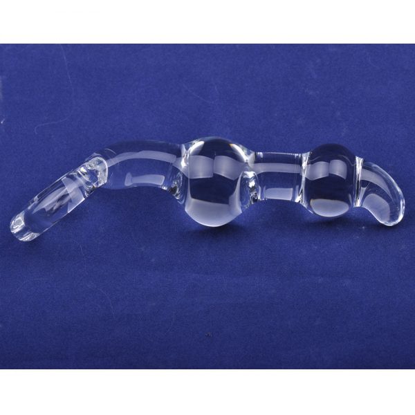 The Explorer Clear Glass Dildo / Glass Butt Plug With Ring End
