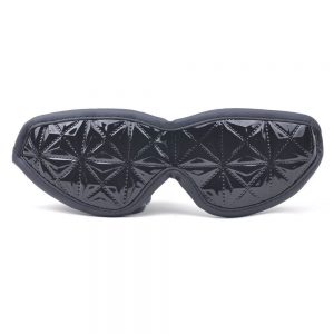 Black Sexy Blindfold Eye Mask With Embossed Pattern