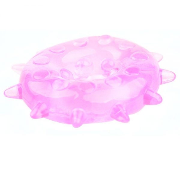 Pink Silicone Cock Ring With Stimulation Spikes