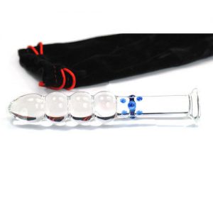 Bubble Bliss Glass Dildo With Textured Body