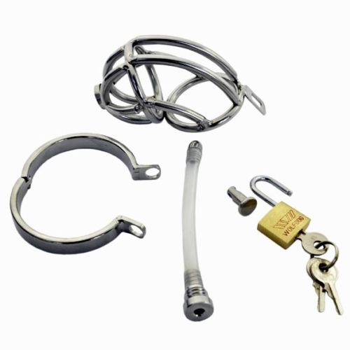 The Captus, Male Chastity Device With Removeable Urethral Tube