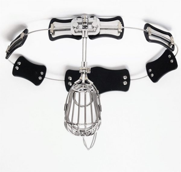 Male Chastity Belt  With Jail Bars Chastity Cage