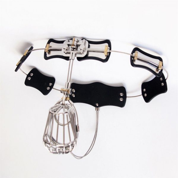 Male Chastity Belt  With Jail Bars Chastity Cage