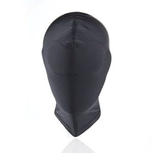 Black Spandex Hood With A Built In Blindfold.