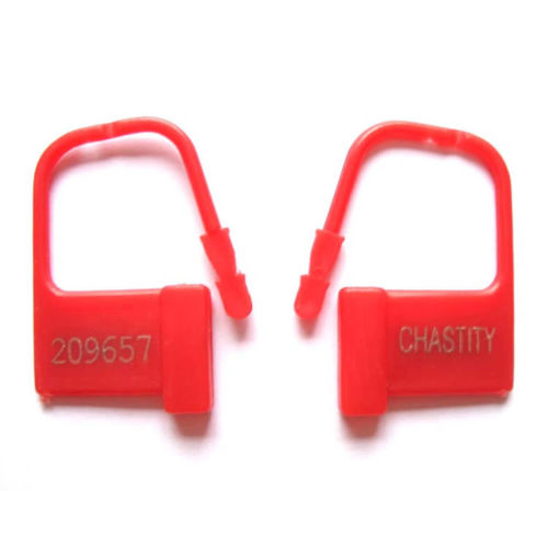 Set Of 20 Red Male Chastity Device Padlocks