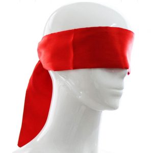 Blindfold Eye Mask , Red Silky Feel Fabric