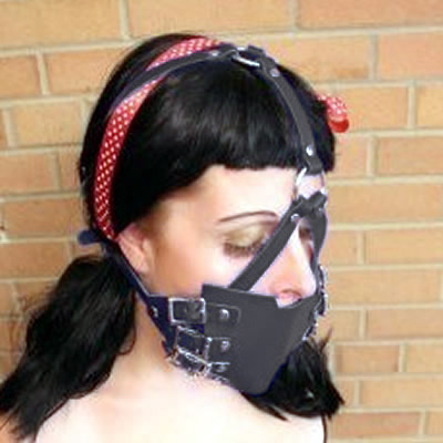 Muzzle Gag With 4cm Soft Rubber Ball Gag , 8 Front Buckles