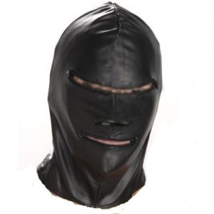 Faux Leather Henchman Guillotine Hood