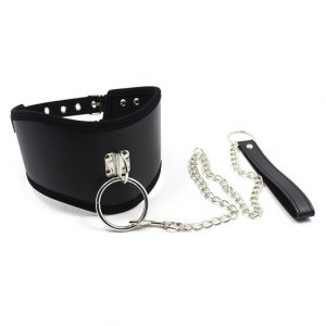 Double Buckle Posture  Neck Collar With Leash