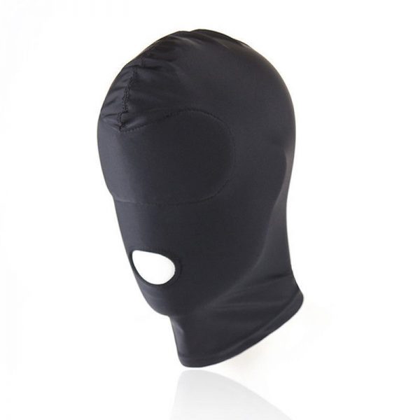 Spandex Hood With Open Mouth And Built In Padded Blindfold