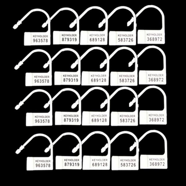Set Of 20 White Male Chastity Device Padlocks