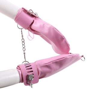 Lockable And Attachable Mitts / Dog Paws, Pink