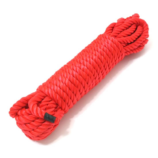 Red Bondage Rope With Silk Content