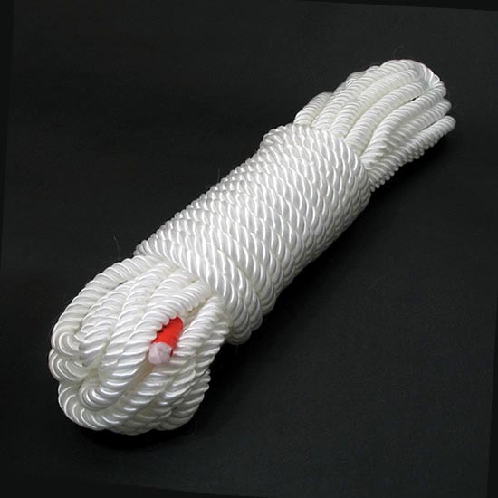 White Bondage Rope With Silk Content
