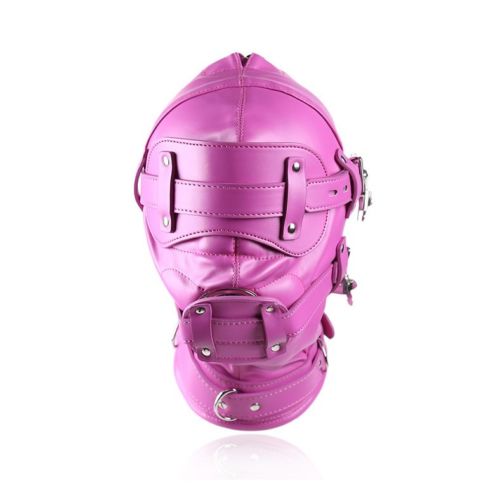 Sensory Deprivation Hood With Removable Penis Gag And Blindfold