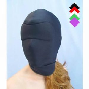 Black Spandex Hood With Padded Blindfold