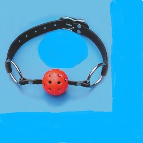 Lightweight Plastic Ball Gag With Air Holes, Red