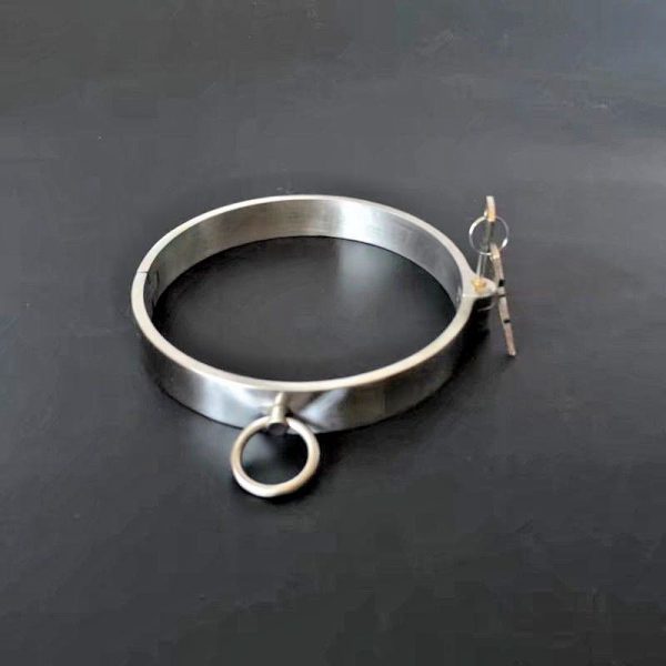 Lockable Steel Collar With Tethering Ring