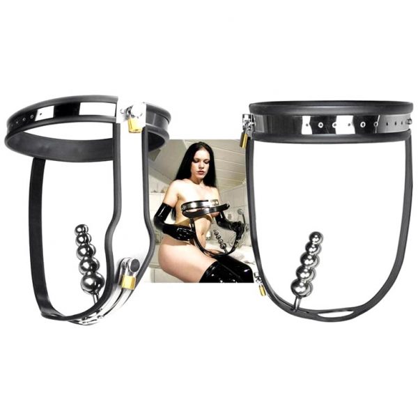 Female Chastity Belt With Adjustable And Removable Vaginal Plug
