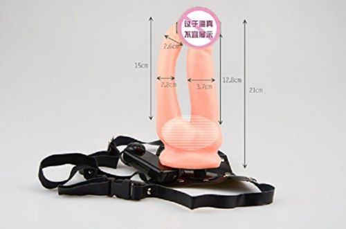 Vibrating Strap On Double Dildo Penis Harness G-Spot Pegging Harness Sex Toy