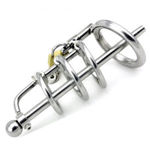 Satan’s Rings Male Urethral Chastity Device.