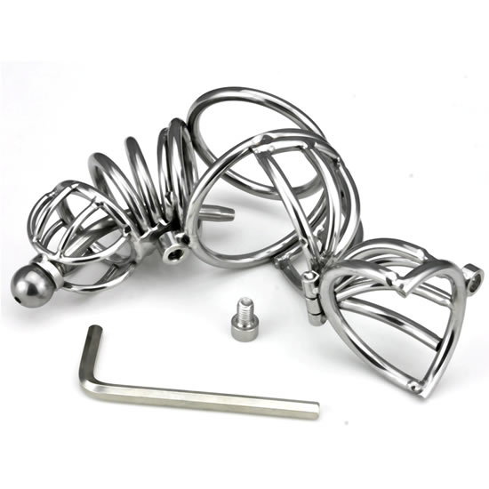 The Eagles Beak Male Chastity Device With Urethral Tube – Size Short (long cage available)