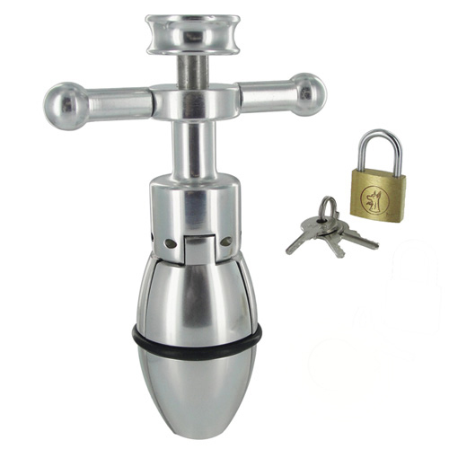 Asslock The Steel Anal Lock , Expanding & Locking Butt Plug
