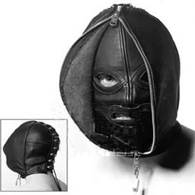 Sensory Deprivation Double Layer Hood With Zip Up Front