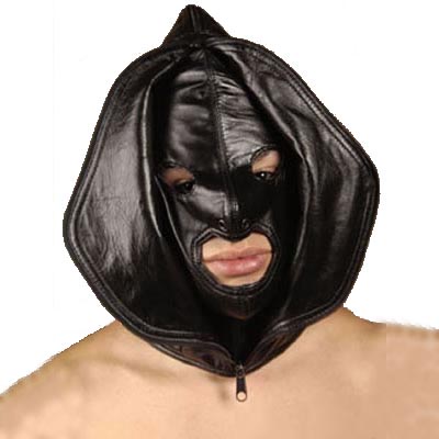 Sensory Deprivation Double Layer Hood With Zip Up Front