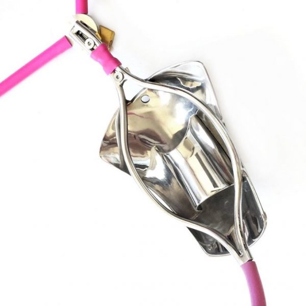 Sissy Pink  Male Chastity Belt With Full Front Shield