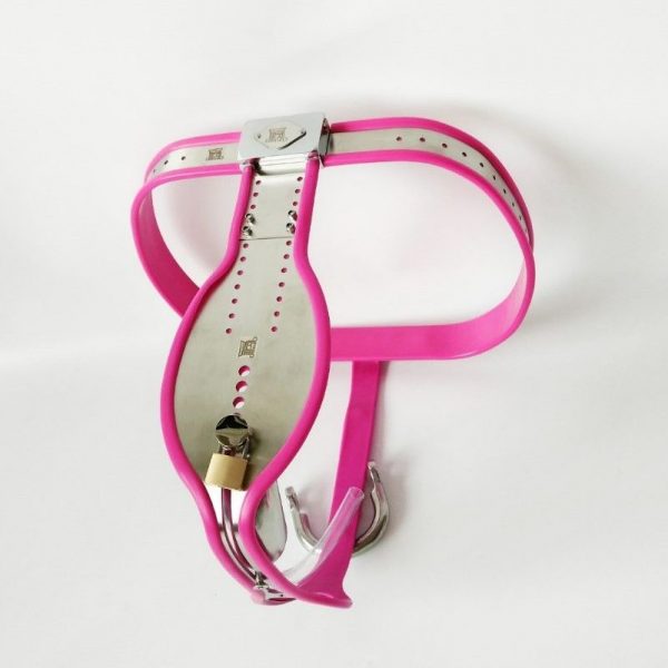 Sissy Pink Colour  Male Chastity Belt  Model T Chastity