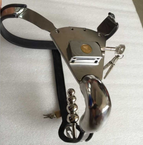 Jail House Male Chastity Belt With Anal Plug