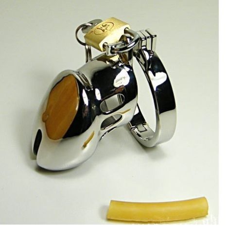 The Steel Soldier Short Chastity Device  (longer cage version available)