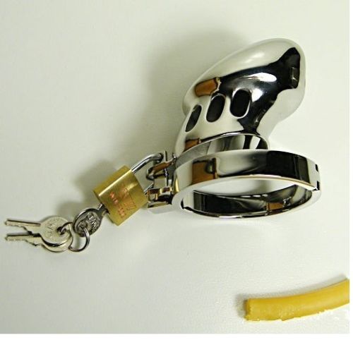 The Steel Soldier Short Chastity Device  (longer cage version available)
