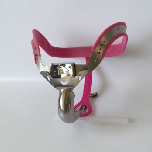 Fortress Style  Male Chastity Belt  Model T, The Pink Sissy