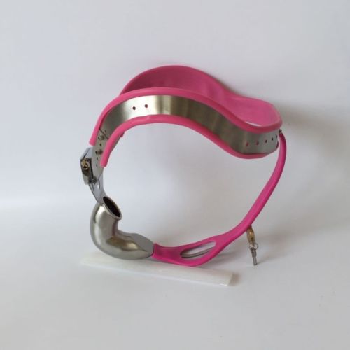 Fortress Style  Male Chastity Belt  Model T, The Pink Sissy