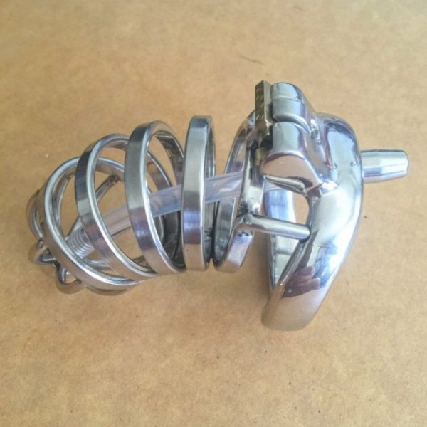 Rings Of Steel Chastity Device With Urethral Tube