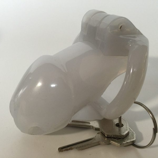 Bio-Sourced Resin White Male Chastity Device Short Cage (Available In Long Cage Version)