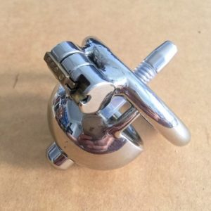 Ball End Short Cage Chastity Device With  Urethral Tube